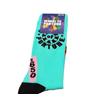 3/$18 Wheel of Fortune Game Show Crew Socks NWT